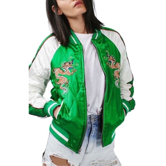 topshop reversible bomber jacket
